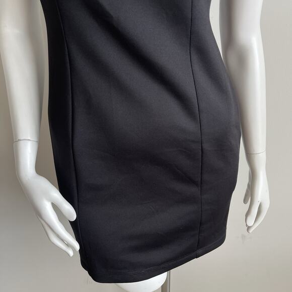 Just Me Embellished Beaded Black Mini Dress Sz Medium Holiday Cocktail Party - Picture 5 of 15